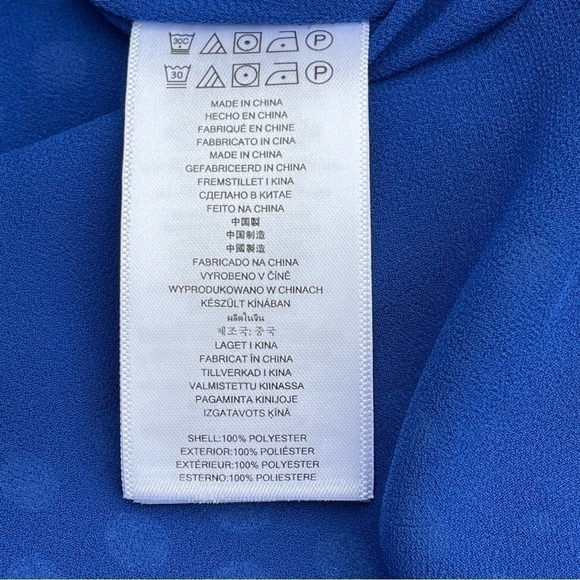 MICHAEL Kors Women's Blue Sleeveless Arailia Dot Asymmetrical Maxi Dress Size 8 - Picture 13 of 14